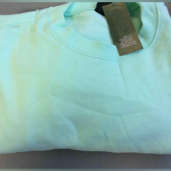 MINT green Wild Fable cropped sweatshirt XS NWT - Picture 3 of 9